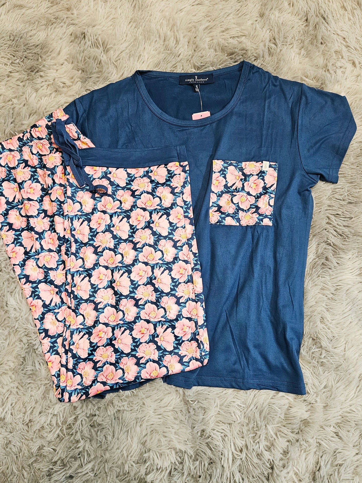 Simply Southern PJ Set- Pink Bloom