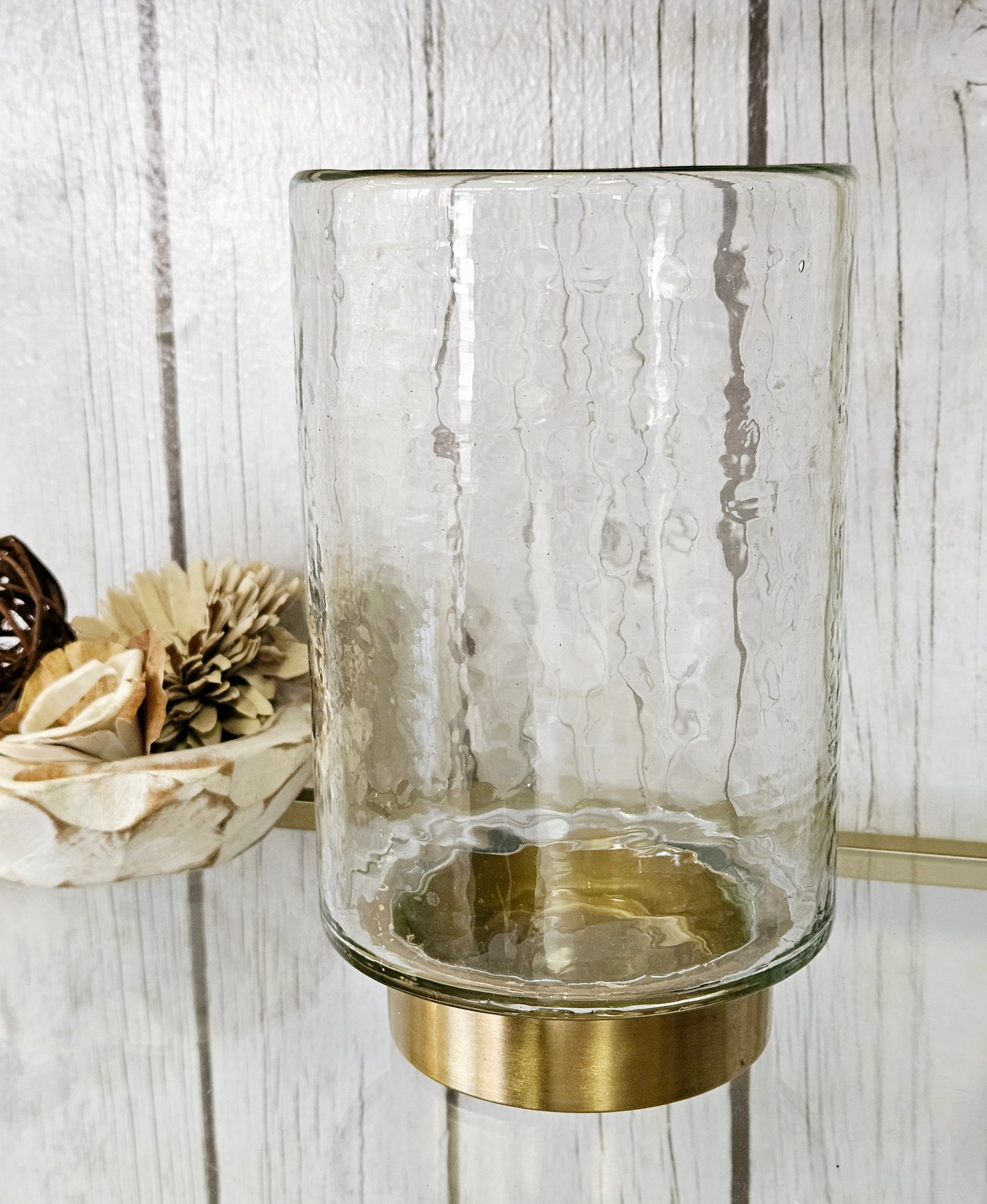 Gold base candle holder