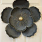 Metal Wall Art [black & gold flower]