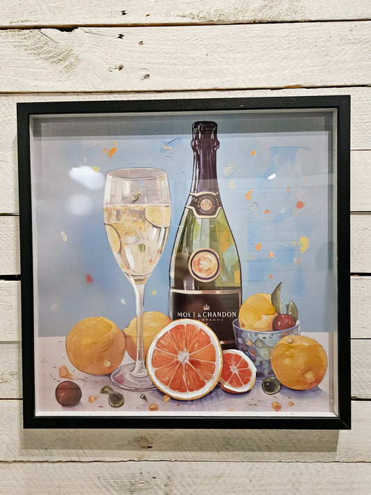 Champagne and Fruit Celebration Art