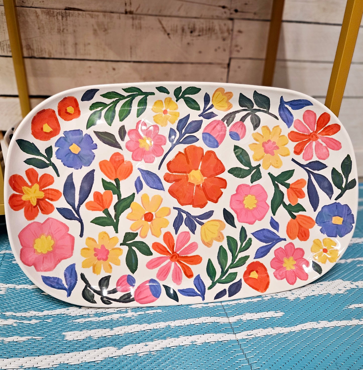 Melamine Large Floral Platter