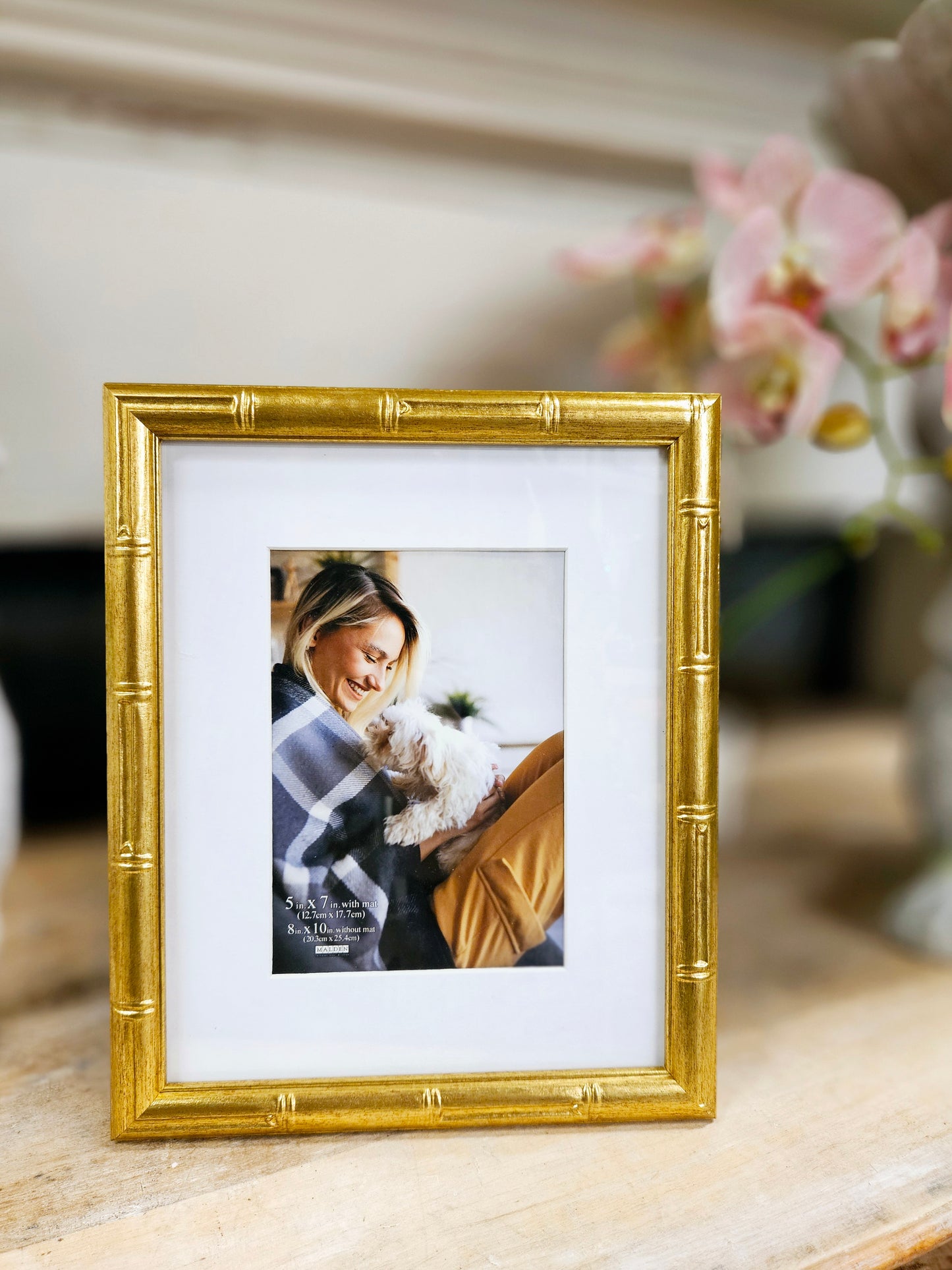 8x10 Gold Metallic Tabletop Frame