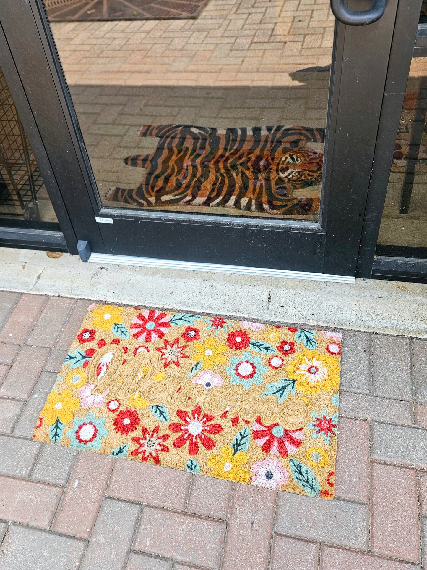 Embossed Floral Welcome Mat