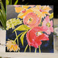 Navy Square Canvas Blooms