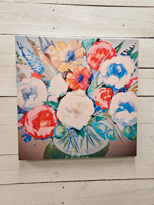 Canvas Art- Large Bright Blooms