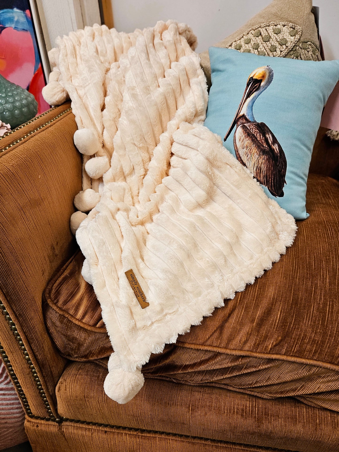 Simply Southern Cuddly Luxe Blanket (Snow)