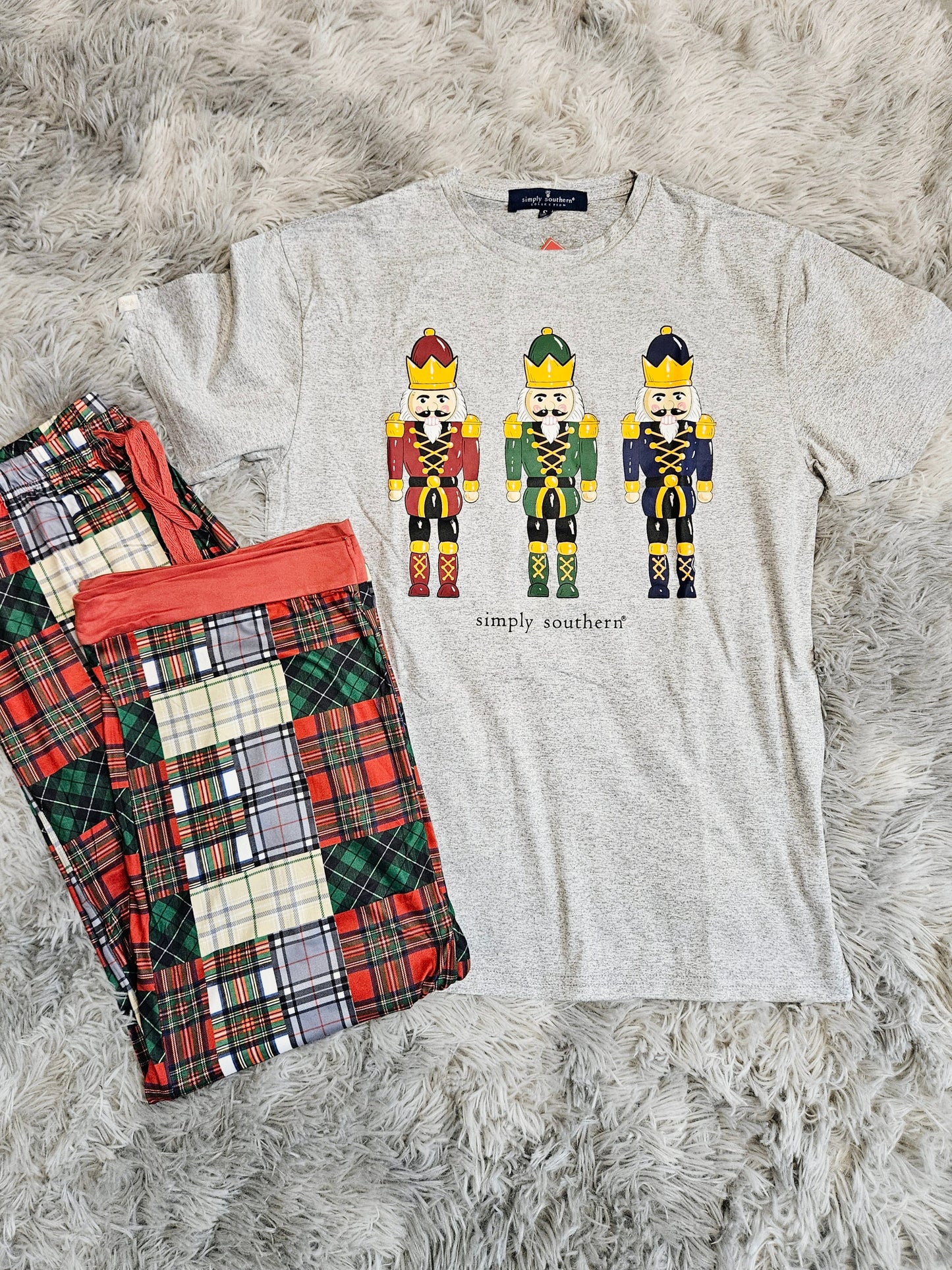 Simply Southern PJ Set- Plaid Nutcracker