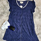 Simply Southern Get Ready Zippered Robe/Cover Up - Navy