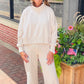 Simply Southern Cream Quarter Zip Crop