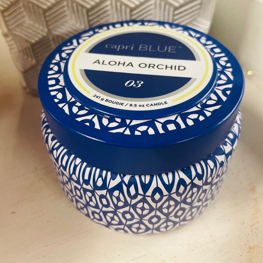 Aloha Orchid Candle - Decorative Tin