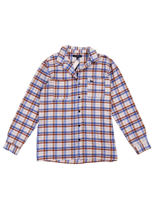 Simply Southern Men's Brown Plaid Button Shirt