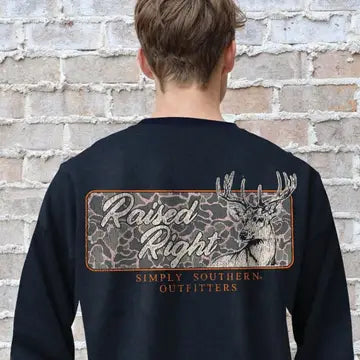 Men's Raised Right Long Sleeve Crew